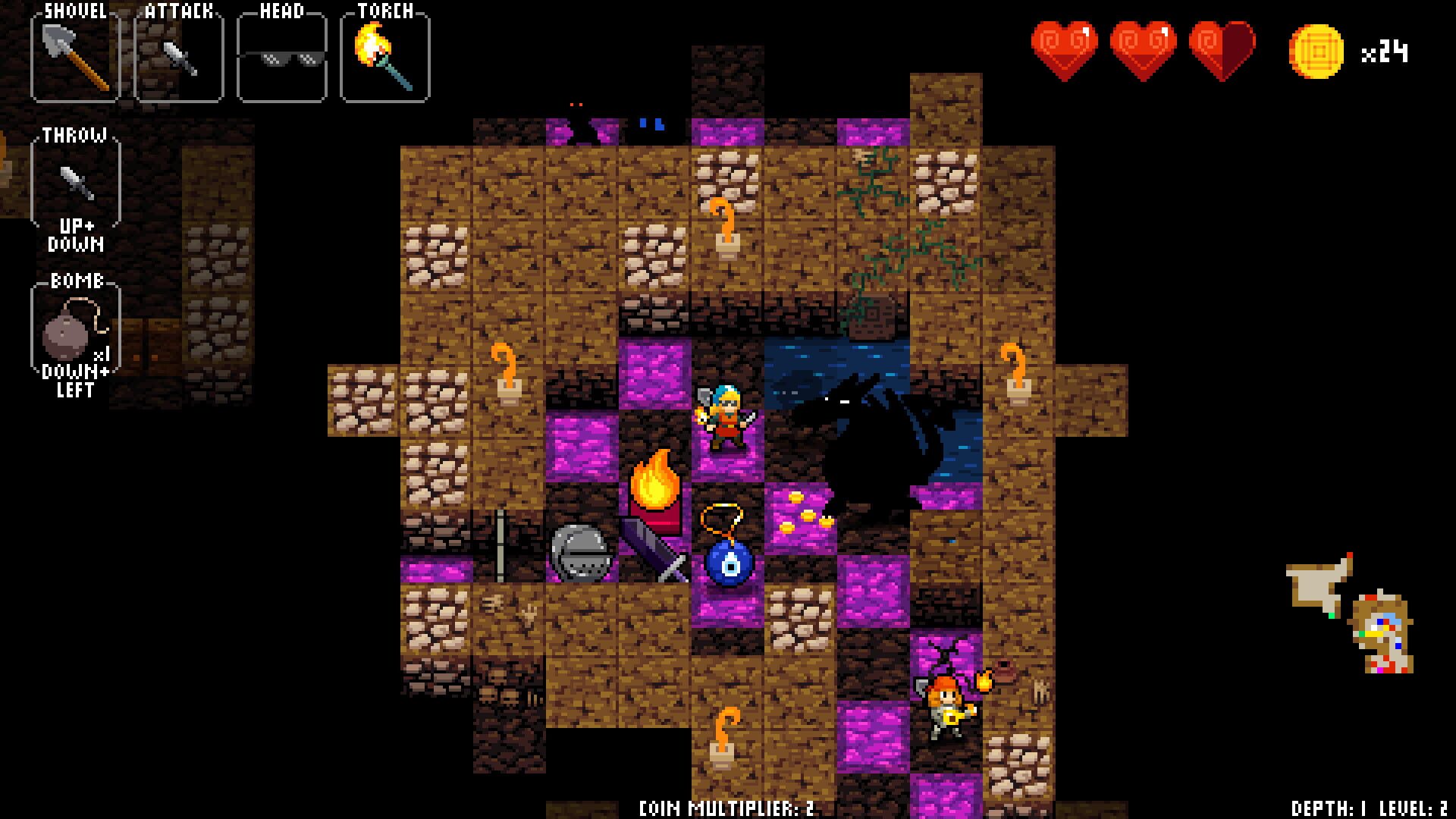 Screenshot for Crypt of the NecroDancer: Synchrony