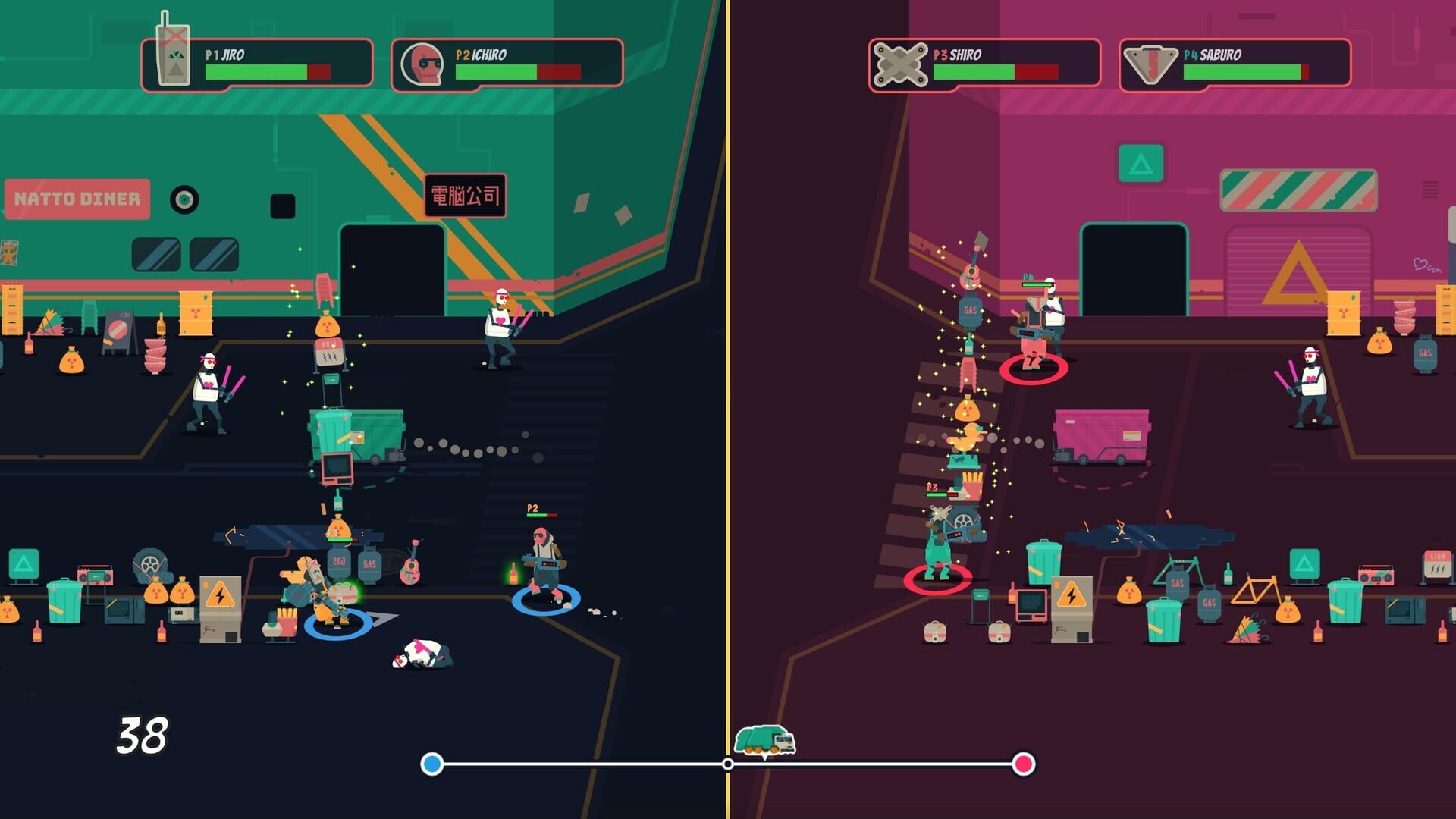 Screenshot for PixelJunk: Scrappers Deluxe