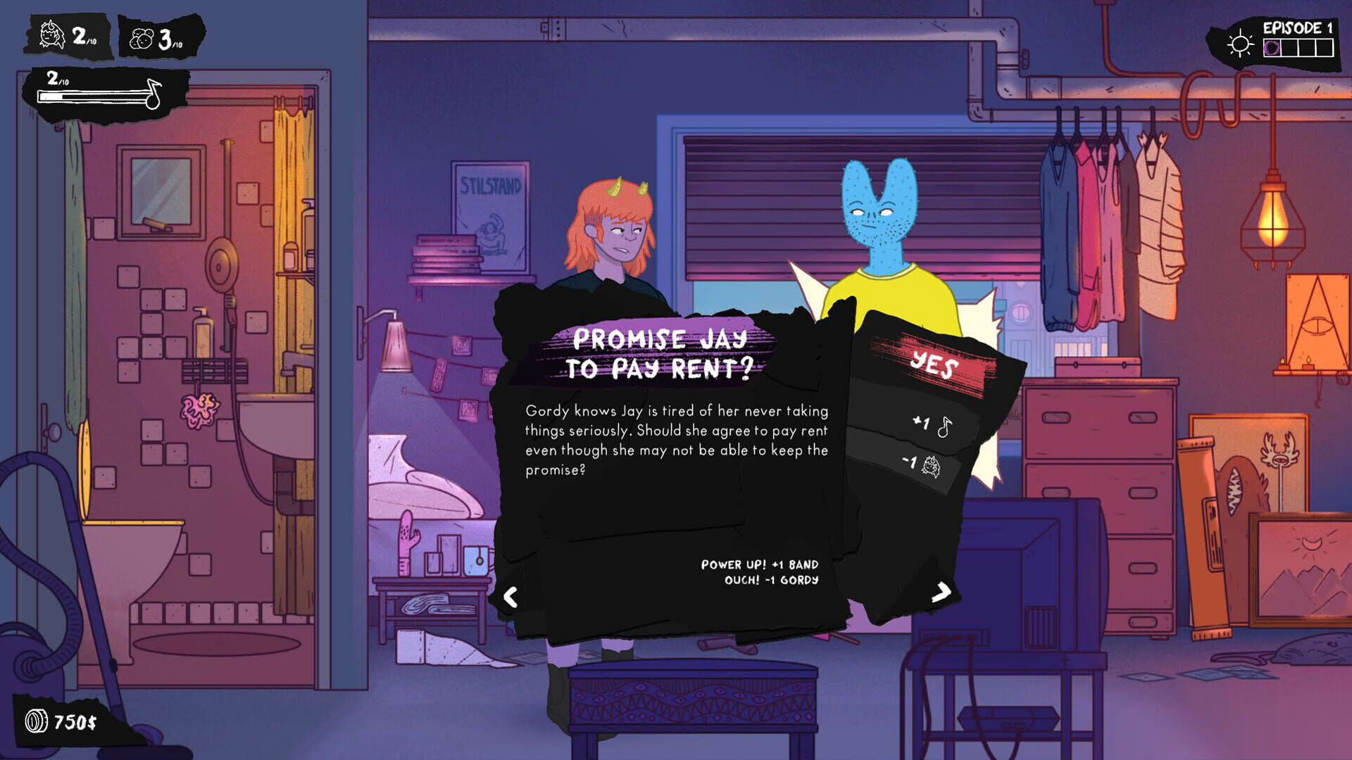 Screenshot for Dead Pets: A Punk Rock Slice of Life Sim