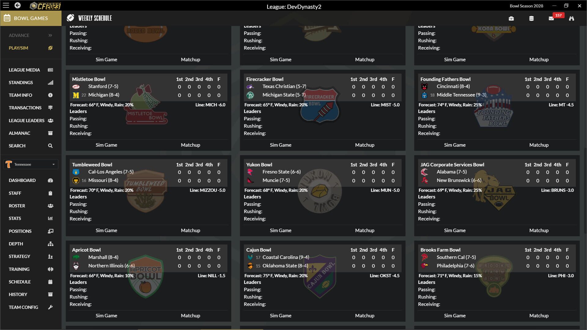 Screenshot for Draft Day Sports: College Football 2023