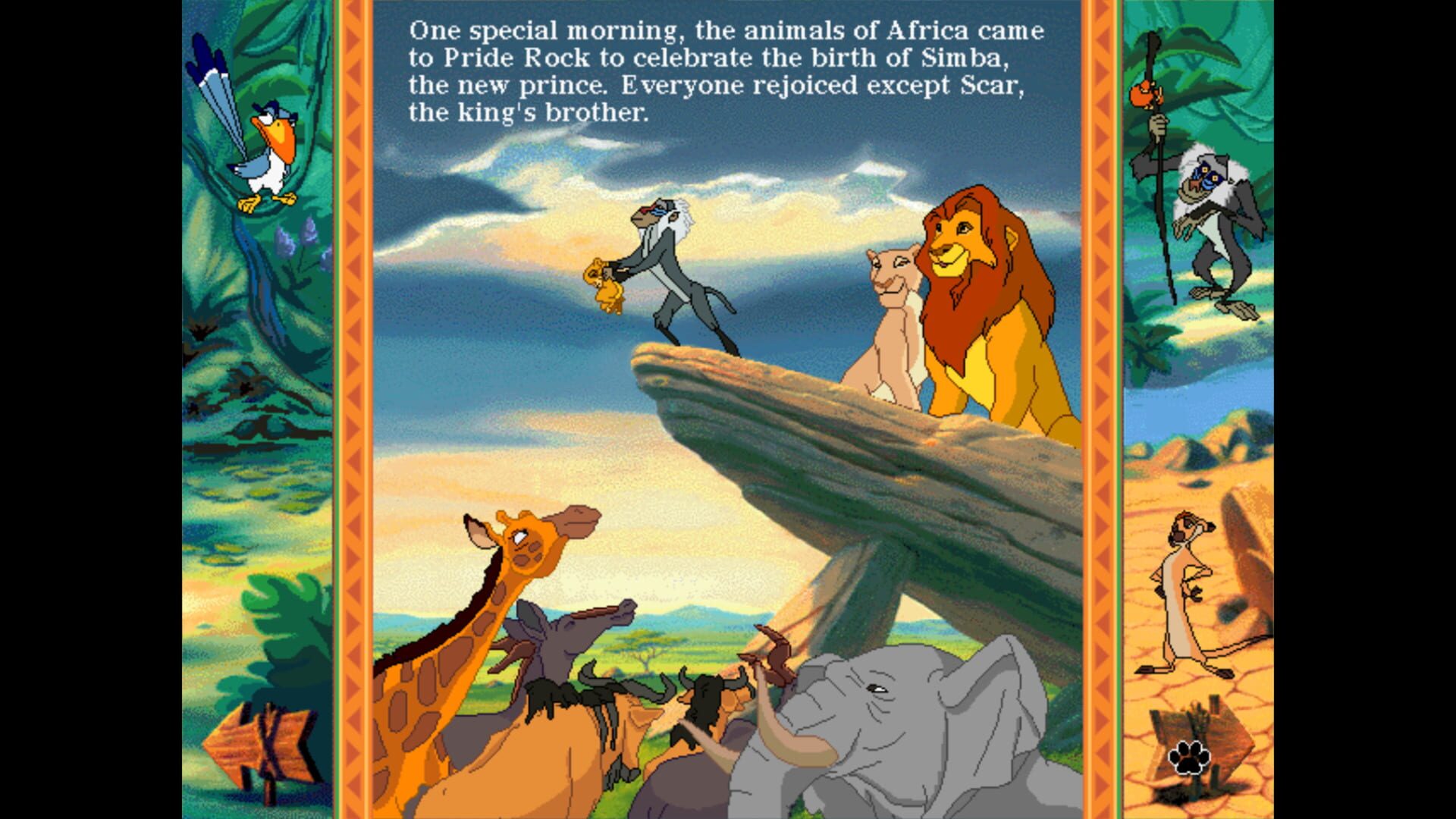Screenshot for Disney's Animated Storybook: The Lion King