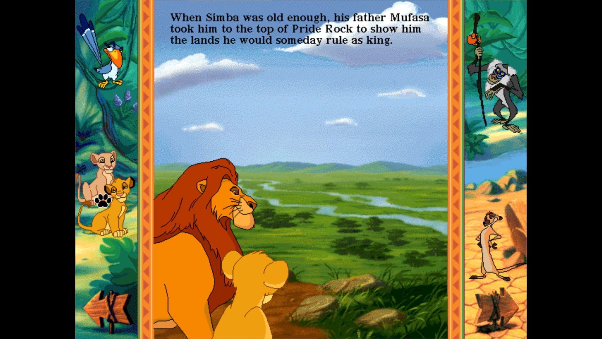Screenshot for Disney's Animated Storybook: The Lion King