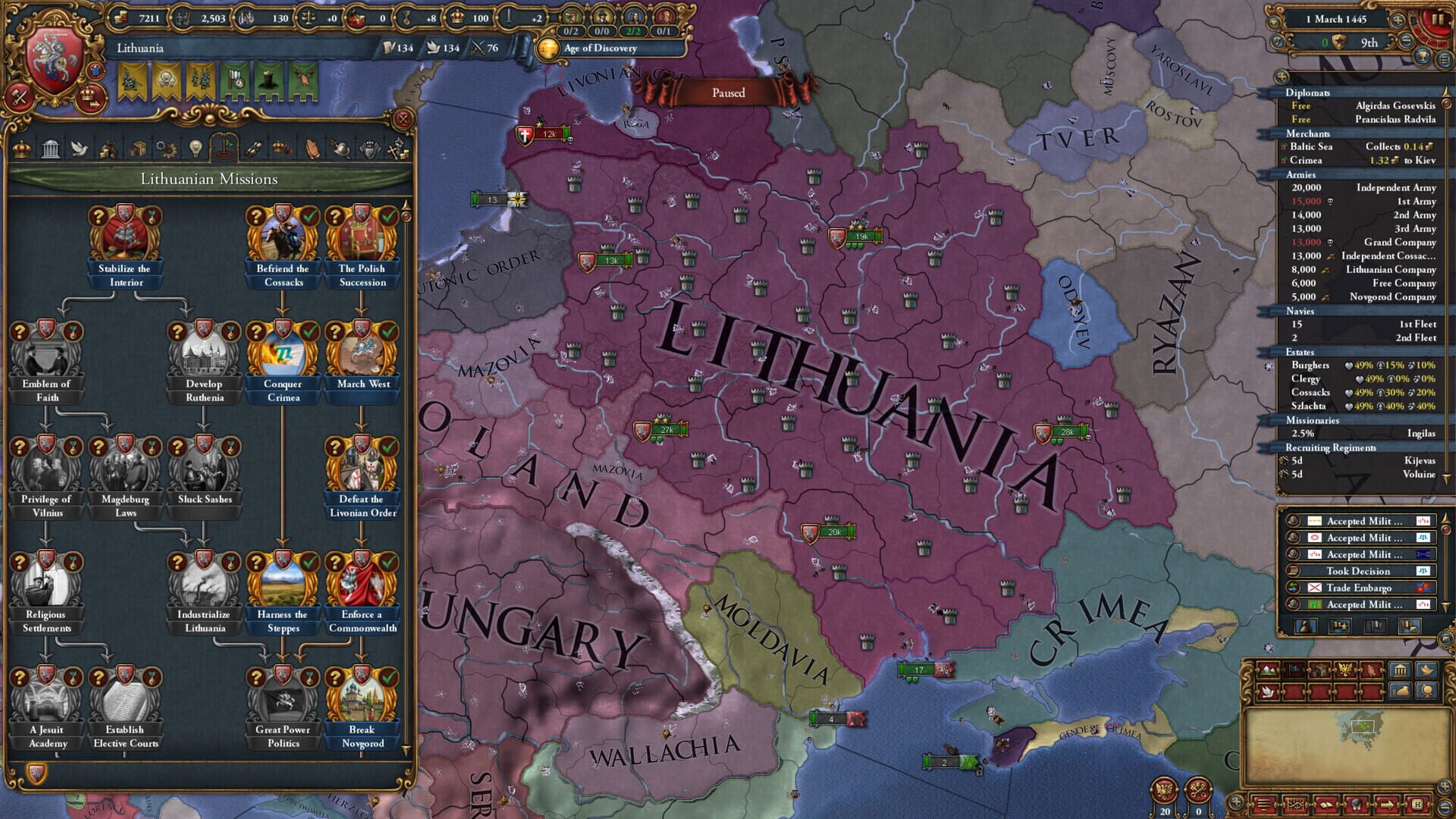 Screenshot for Europa Universalis IV: Lions of the North