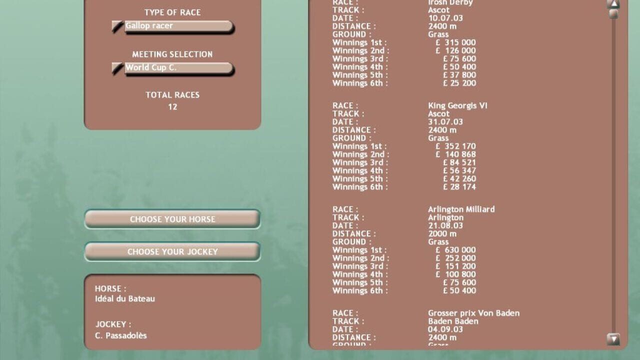 Screenshot for Final Stretch: Horse Racing Sim