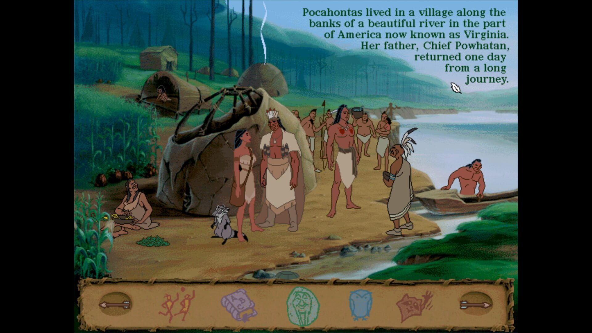 Screenshot for Disney's Animated Storybook: Pocahontas