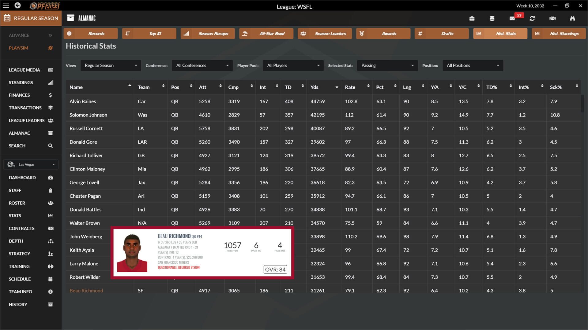 Screenshot for Draft Day Sports: Pro Football 2023