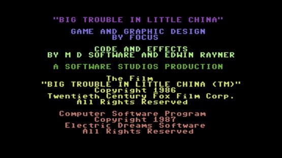 Screenshot for Big Trouble in Little China