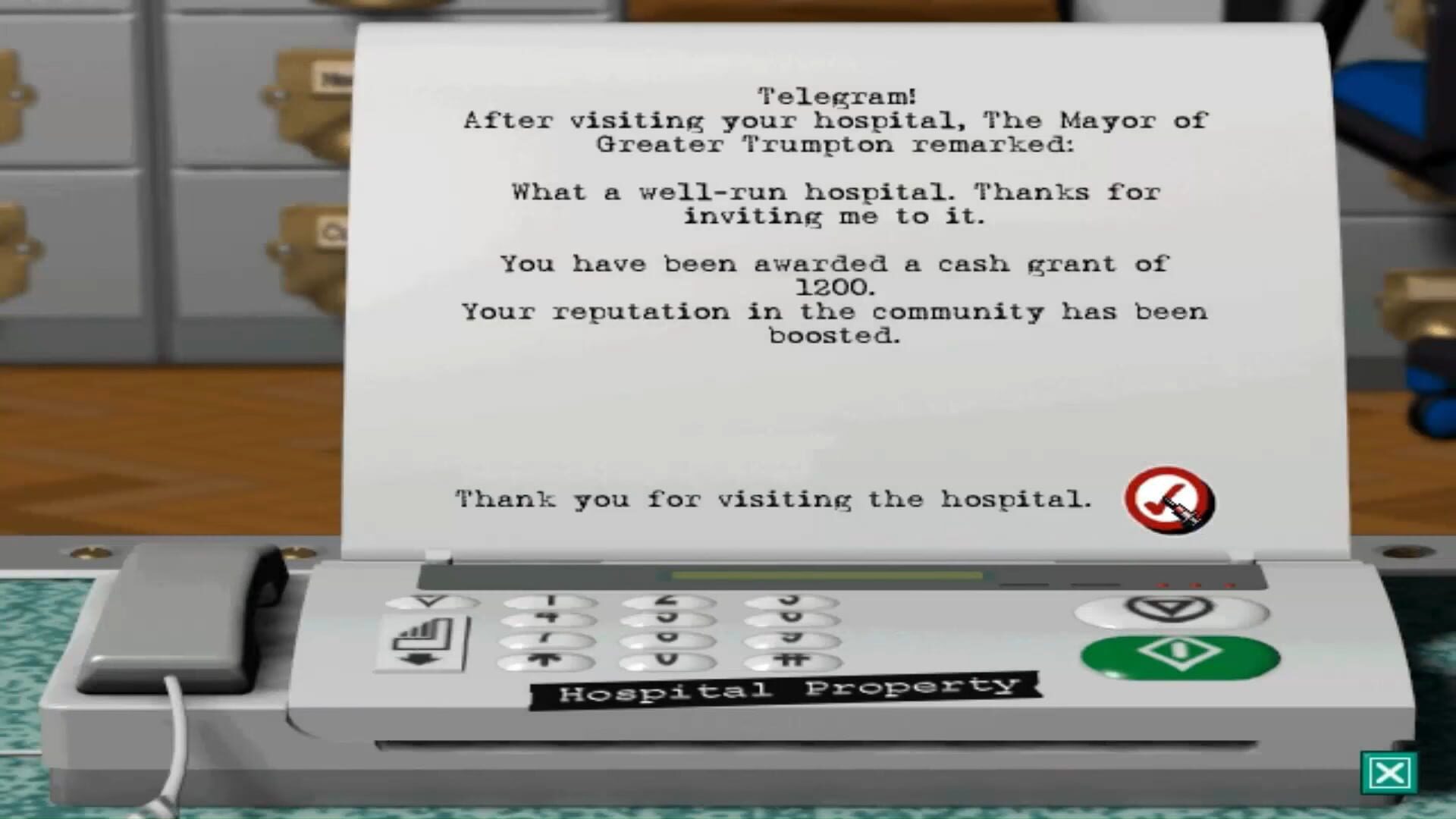 Screenshot for Theme Hospital