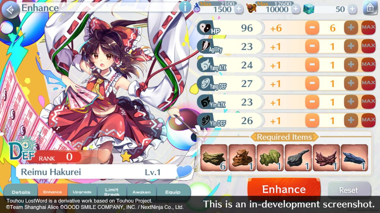 Screenshot for Touhou LostWord