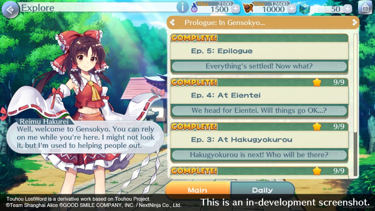 Screenshot for Touhou LostWord