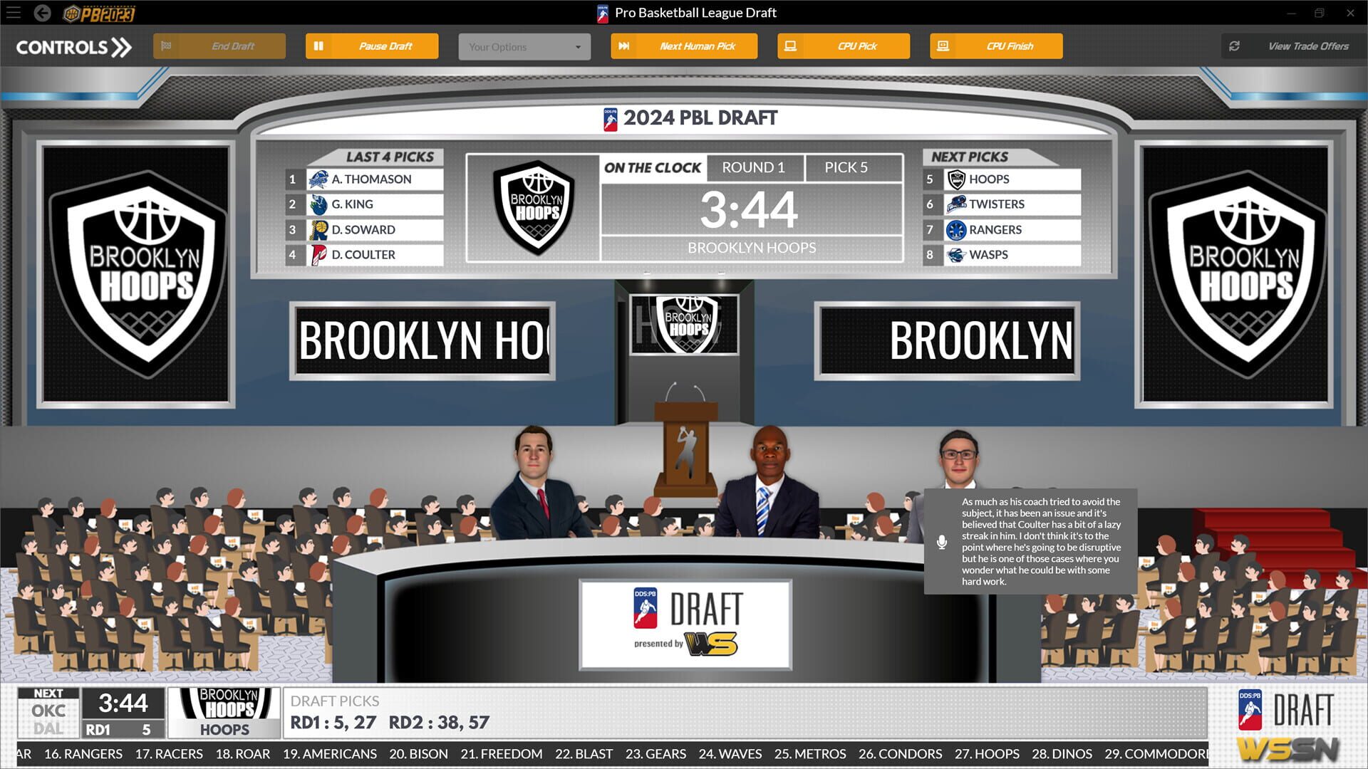 Screenshot for Draft Day Sports: Pro Basketball 2023