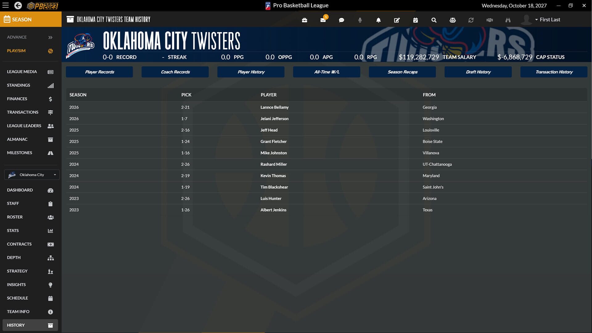 Screenshot for Draft Day Sports: Pro Basketball 2023