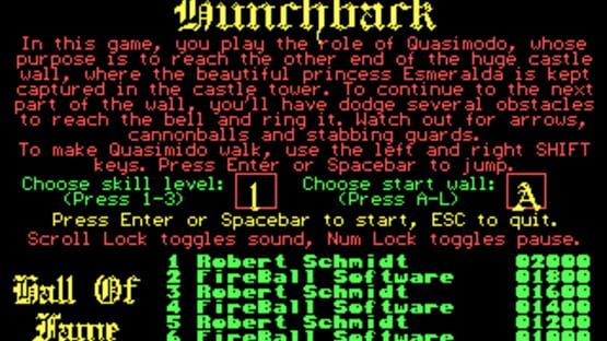 Screenshot for Hunchback