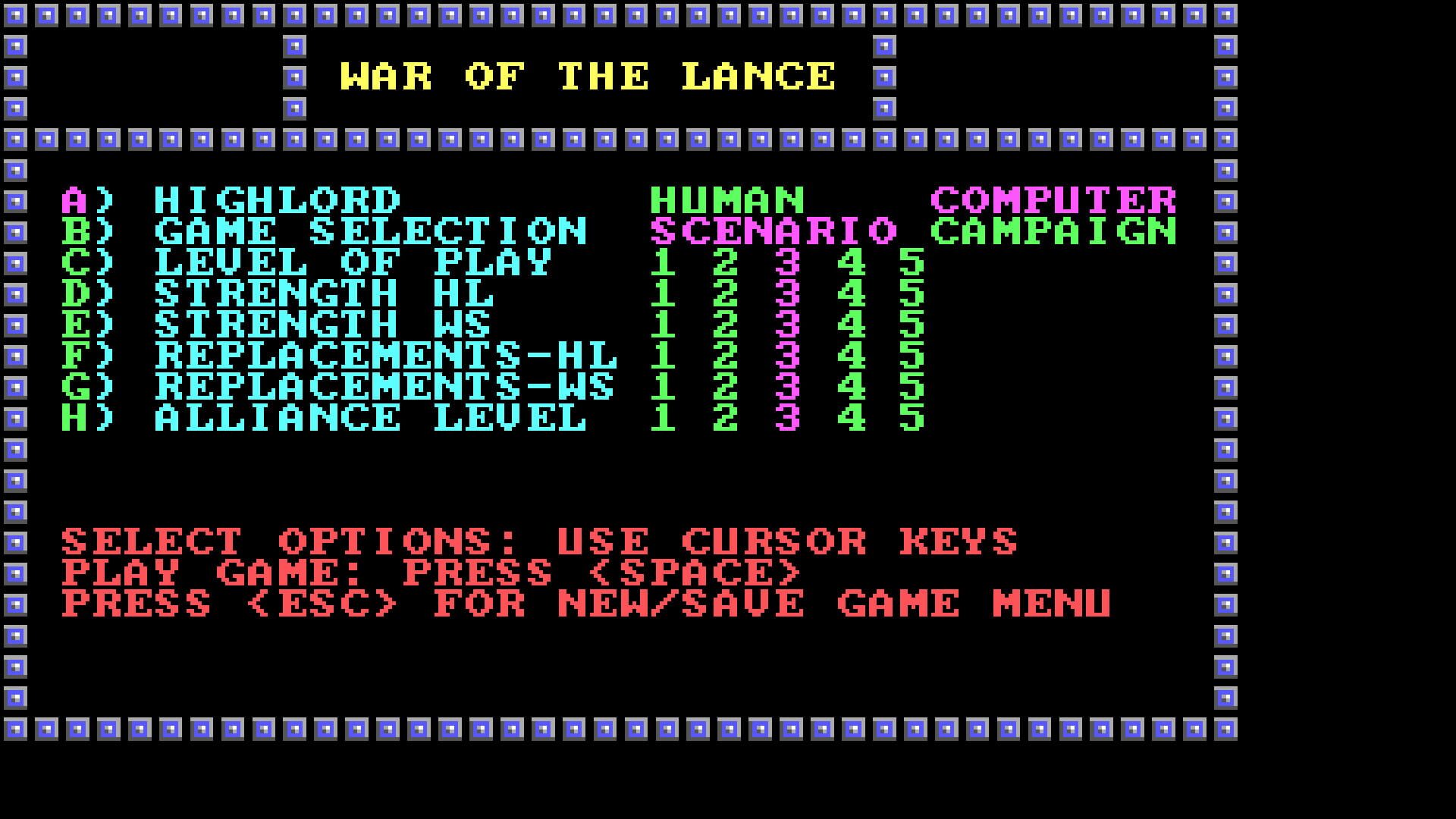 Screenshot for War of the Lance