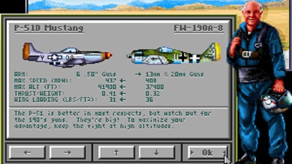 Screenshot for Chuck Yeager's Air Combat
