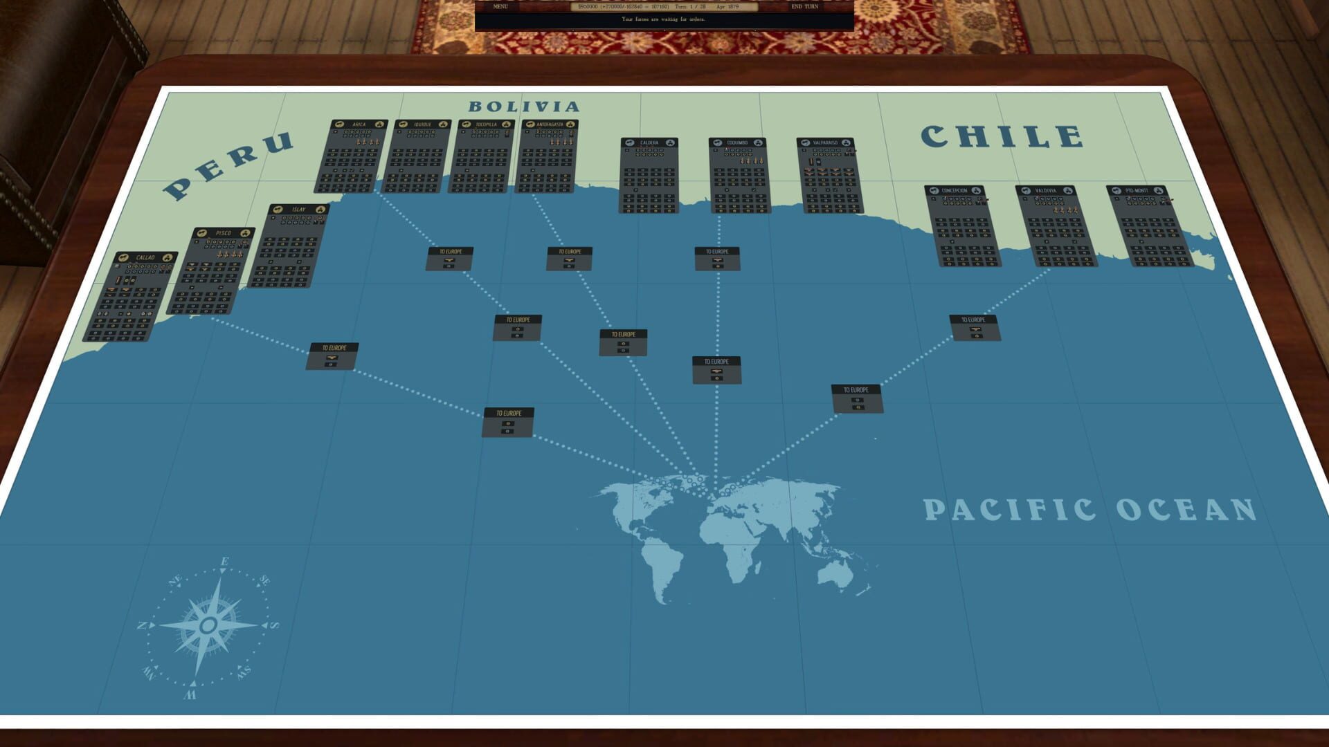 Screenshot for Clad in Iron War of the Pacific 1879