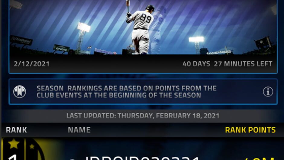 Screenshot for MLB Tap Sports Baseball 2021
