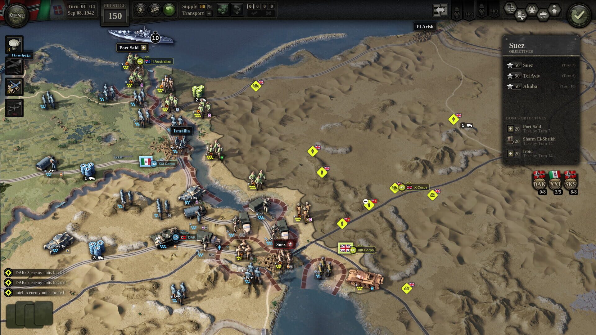 Screenshot for Unity of Command II: Desert Fox