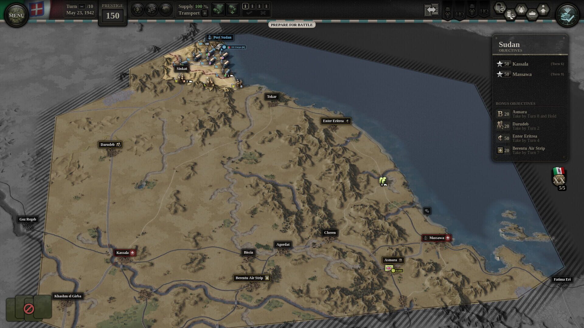 Screenshot for Unity of Command II: Desert Fox