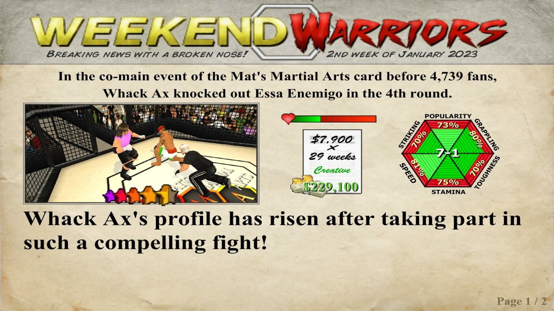 Screenshot for Weekend Warriors MMA