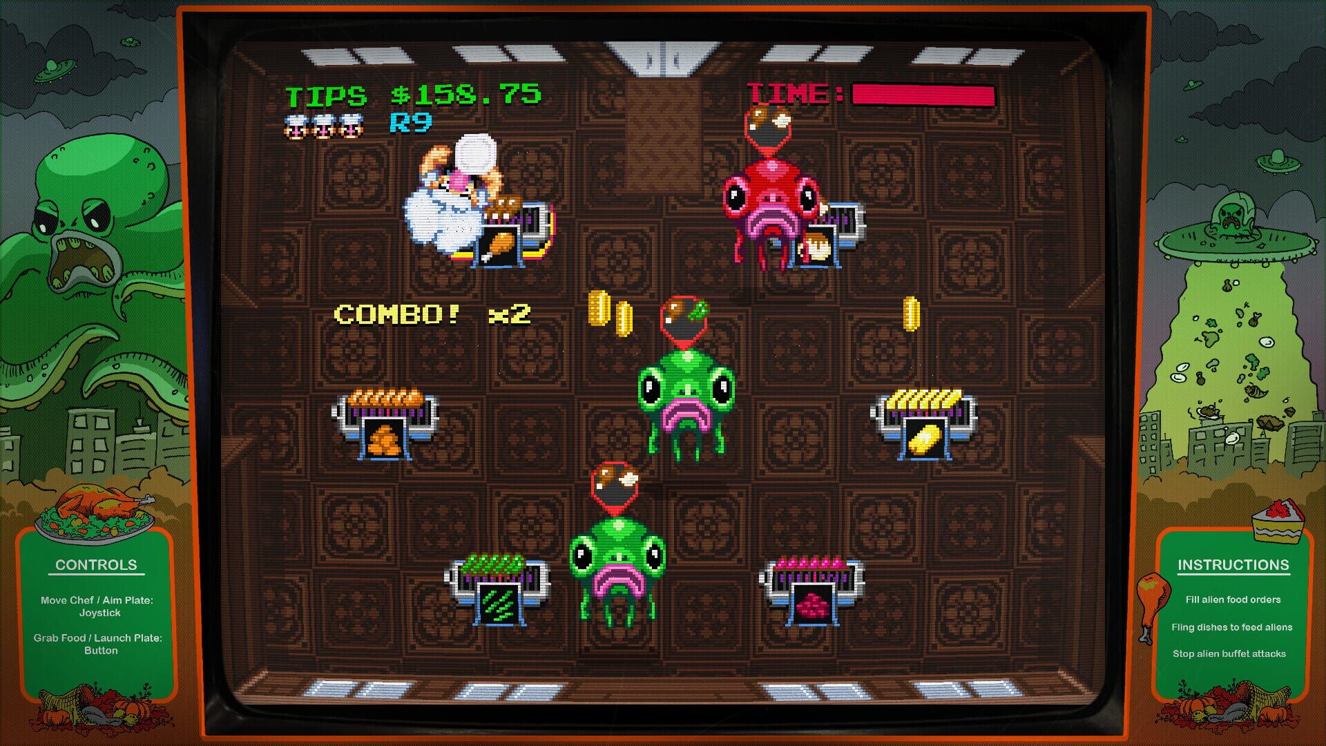 Screenshot for Digital Eclipse Arcade: Invasion of the Buffet Snatchers