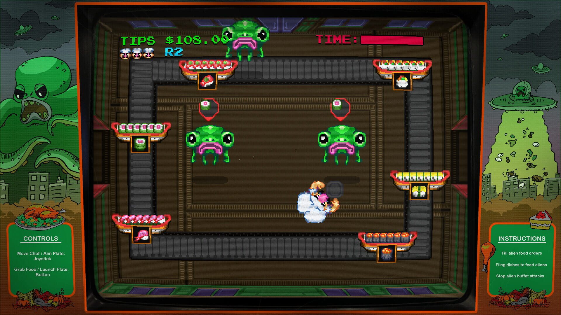 Screenshot for Digital Eclipse Arcade: Invasion of the Buffet Snatchers