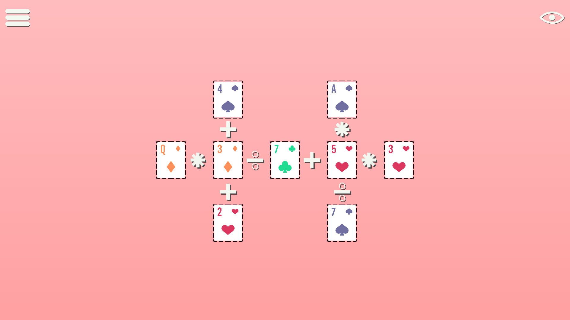 Screenshot for BlackJack Math Cross Numbers