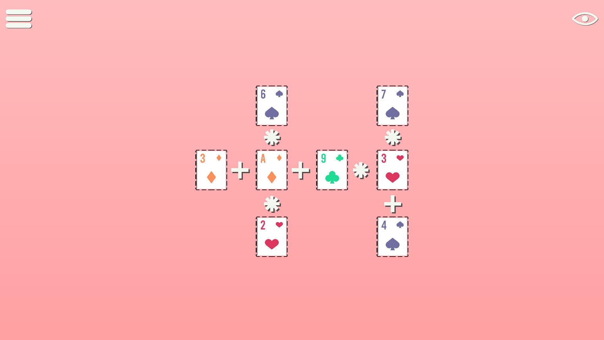 Screenshot for BlackJack Math Cross Numbers