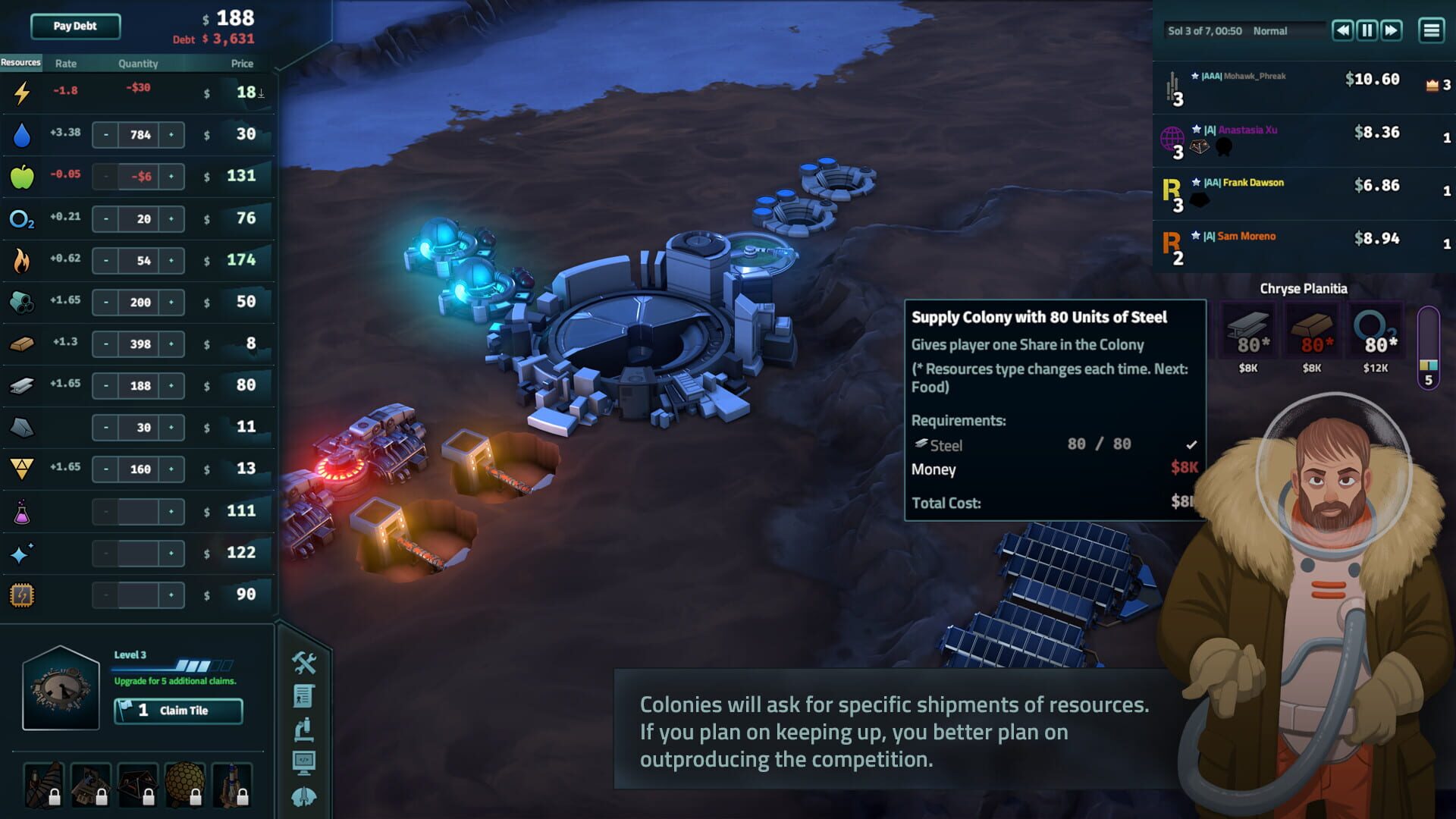 Screenshot for Offworld Trading Company: The Patron and the Patriot