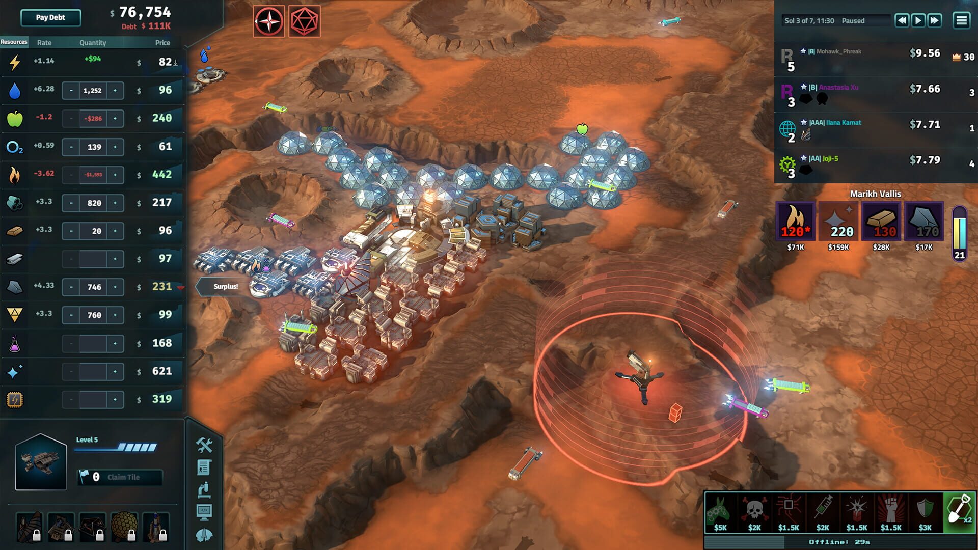 Screenshot for Offworld Trading Company: The Patron and the Patriot