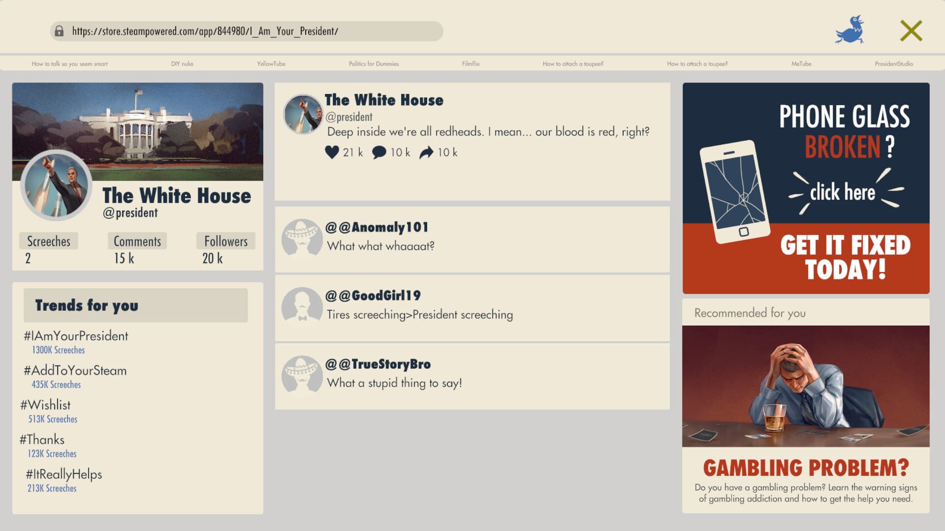 Screenshot for I am Your President