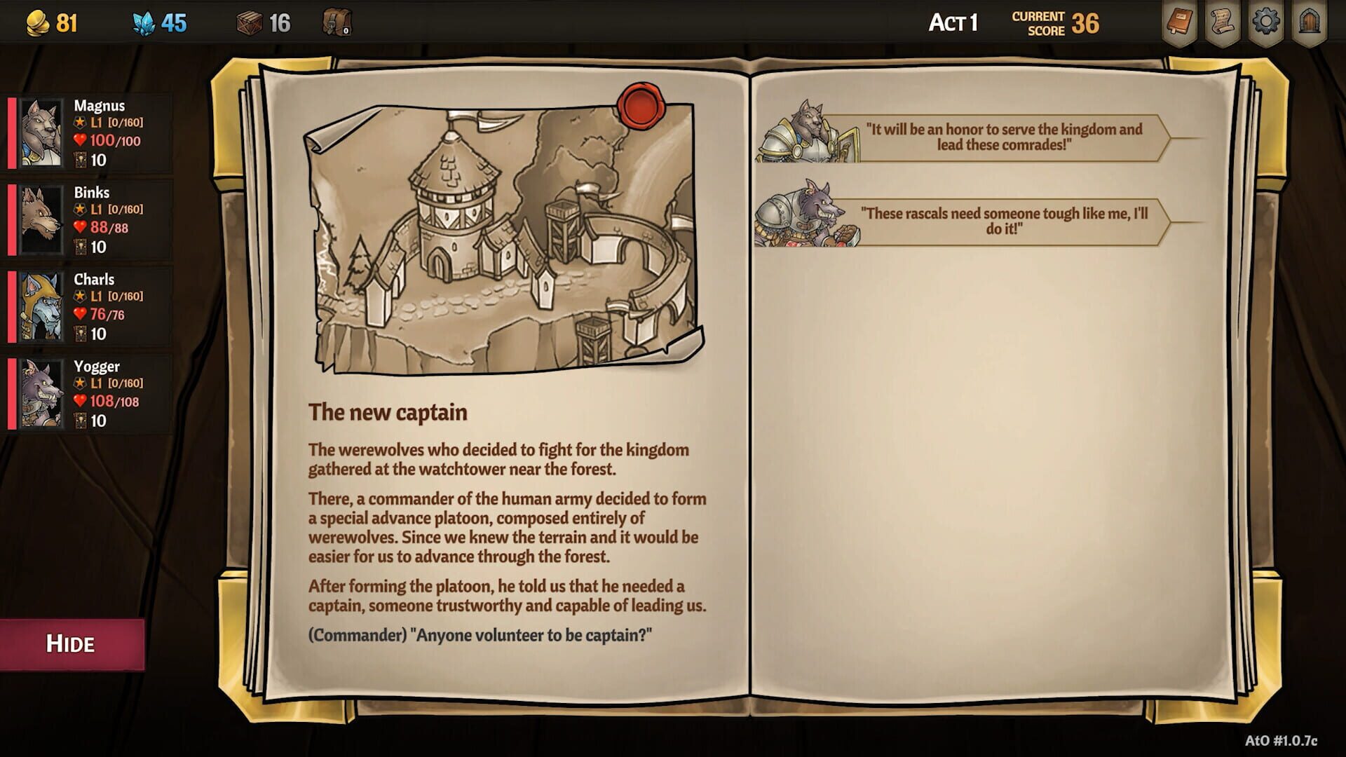 Screenshot for Across the Obelisk: The Wolf Wars