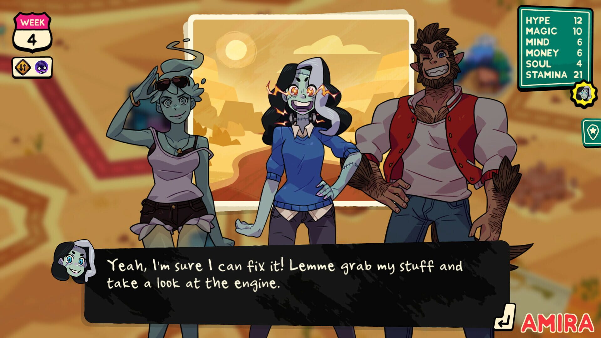 Screenshot for Monster Prom 3: Monster Roadtrip - Hitchhiker Pack: Vicky & Brian
