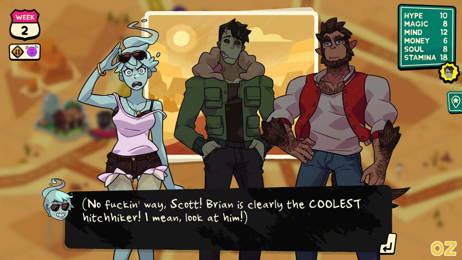 Screenshot for Monster Prom 3: Monster Roadtrip - Hitchhiker Pack: Vicky & Brian