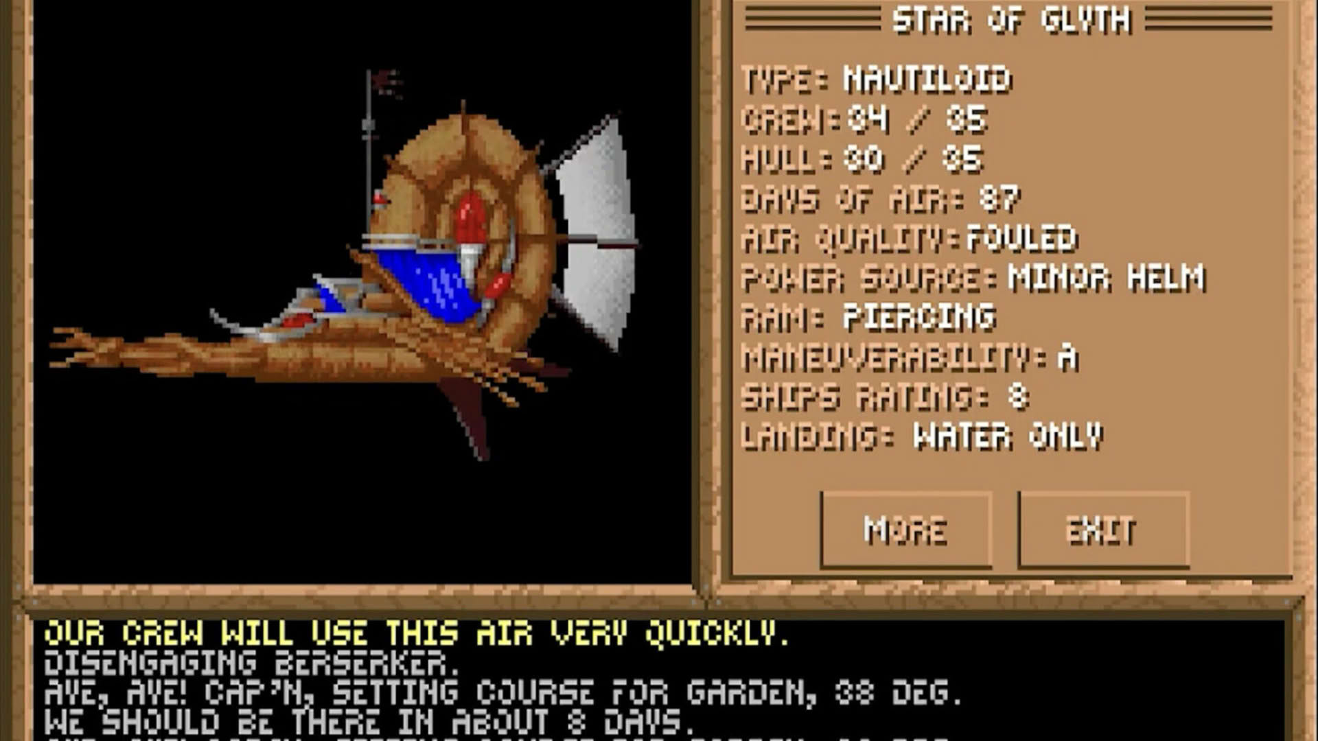 Screenshot for Spelljammer: Pirates of Realmspace