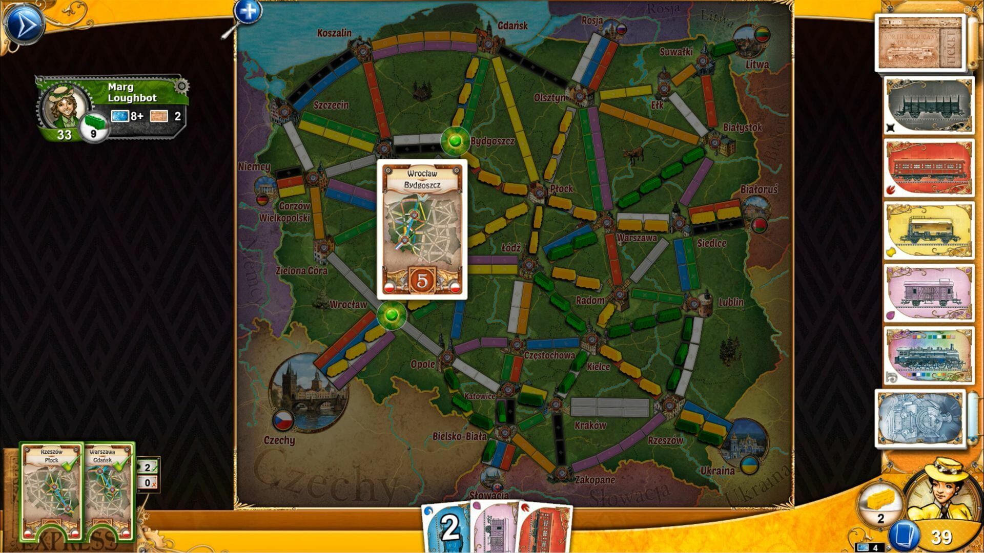 Screenshot for Ticket to Ride: Poland