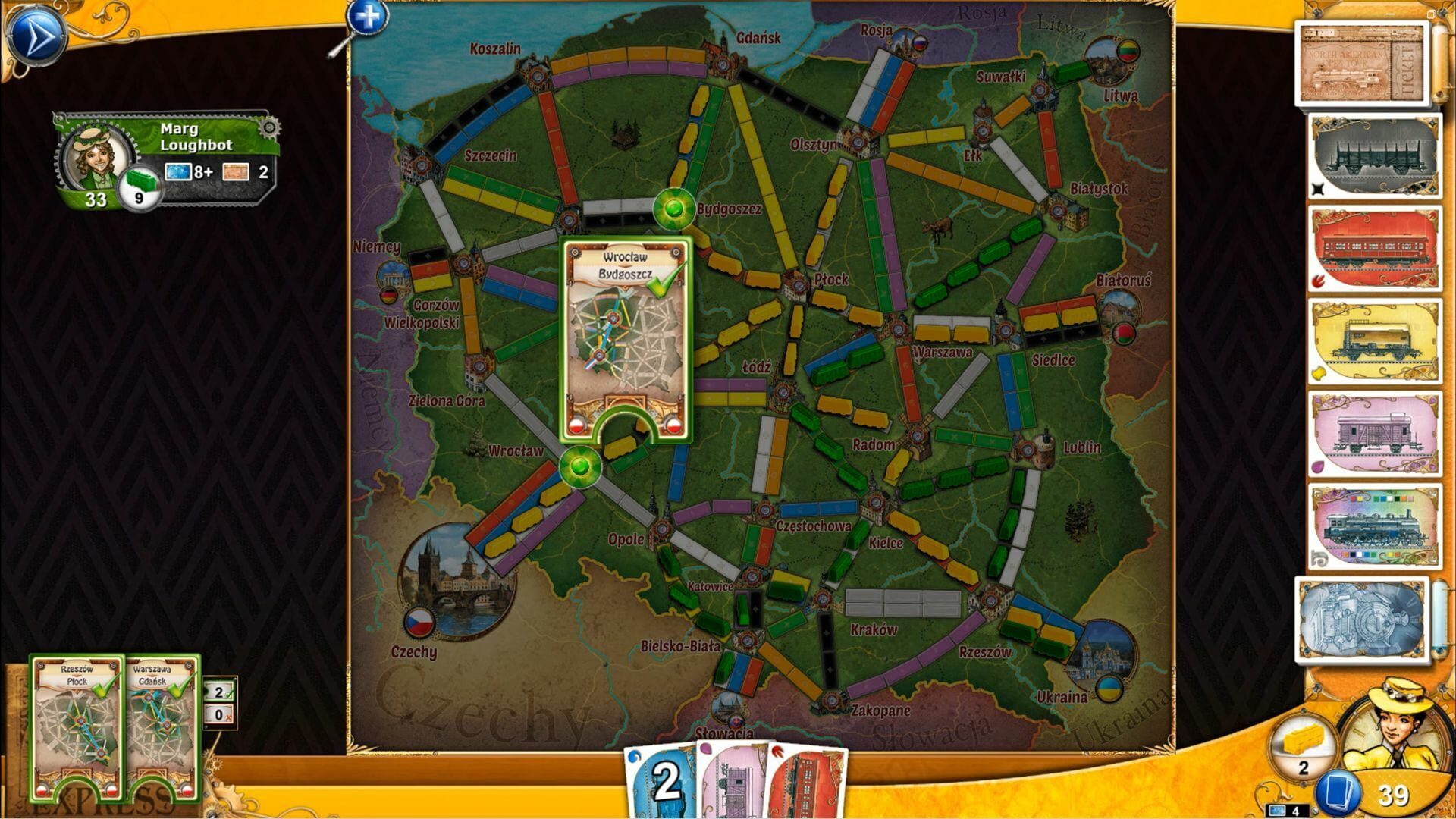 Screenshot for Ticket to Ride: Poland