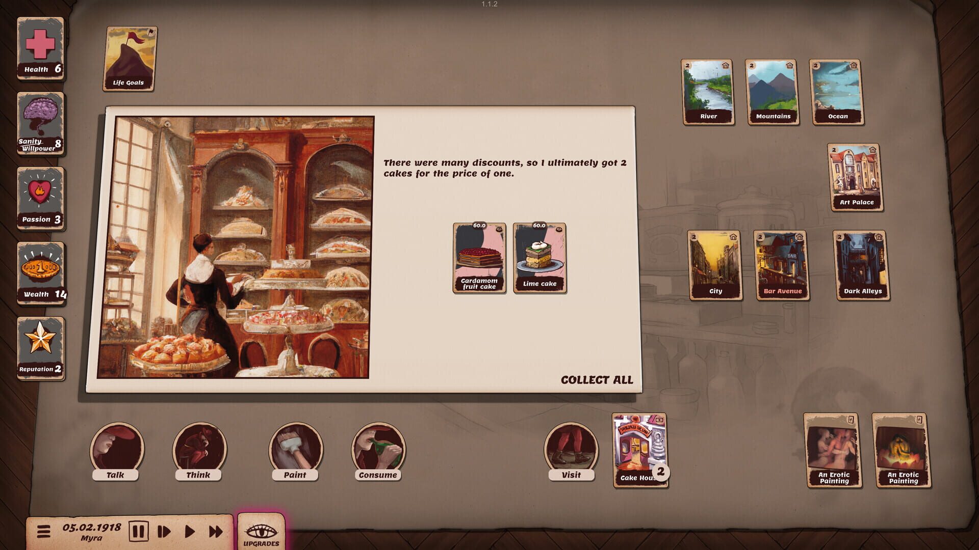 Screenshot for Artist Life Simulator: Cakes and Guns
