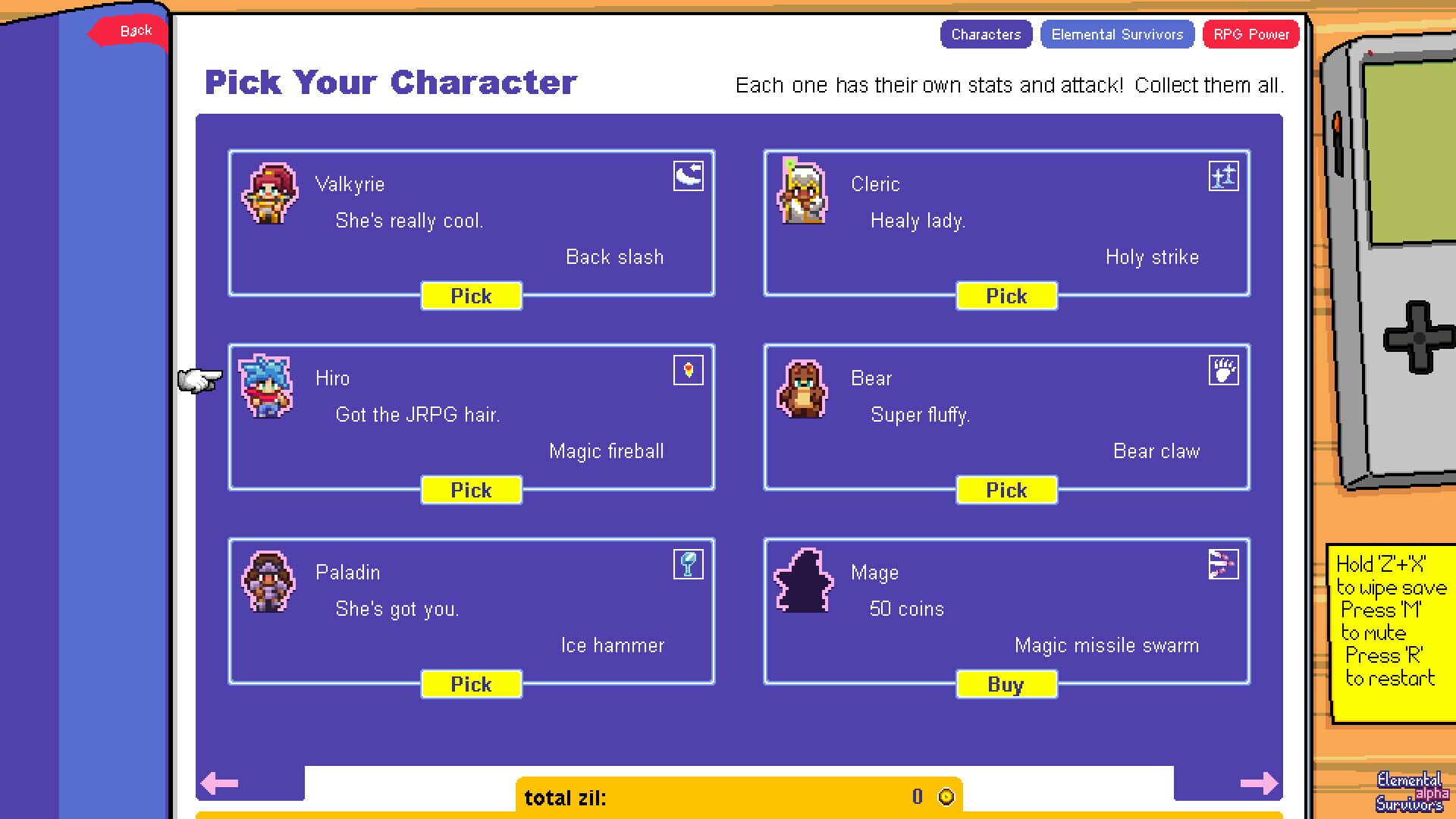 Screenshot for Elemental Survivors