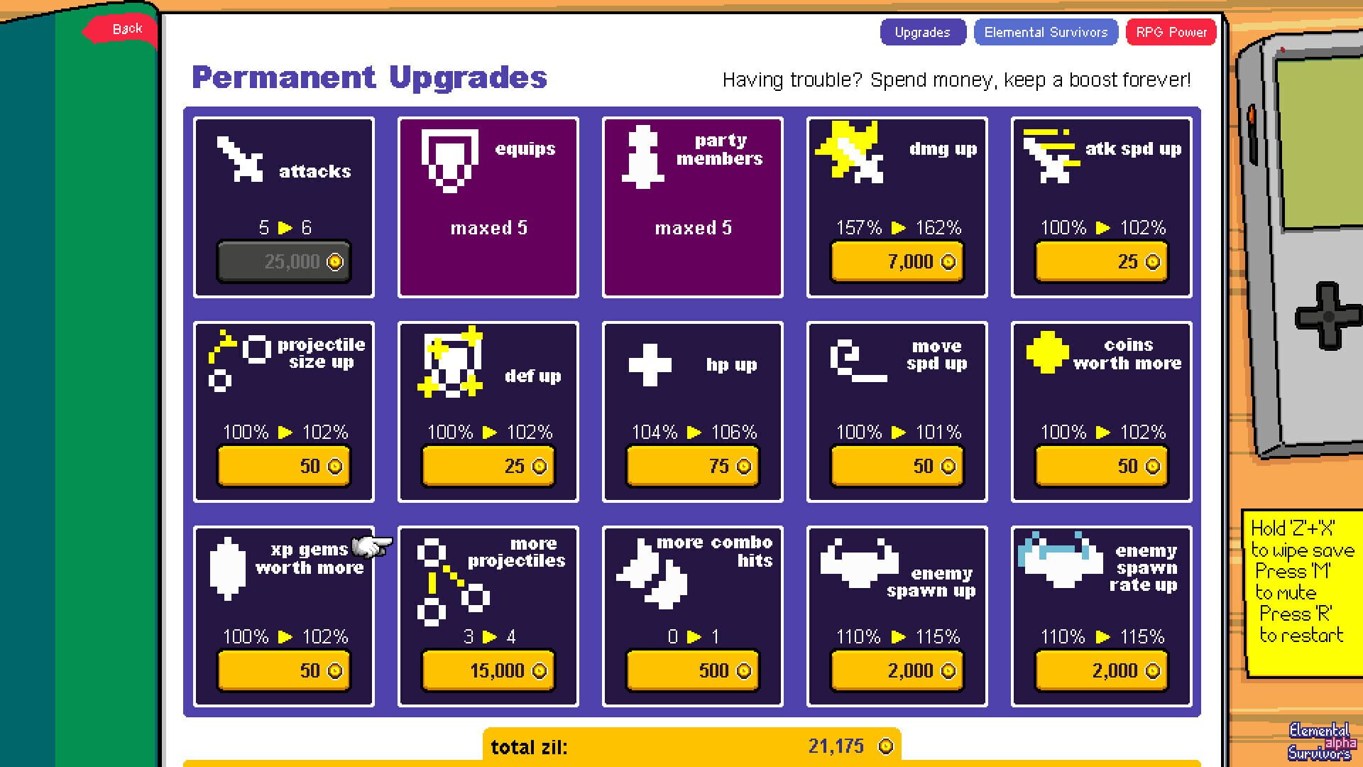 Screenshot for Elemental Survivors