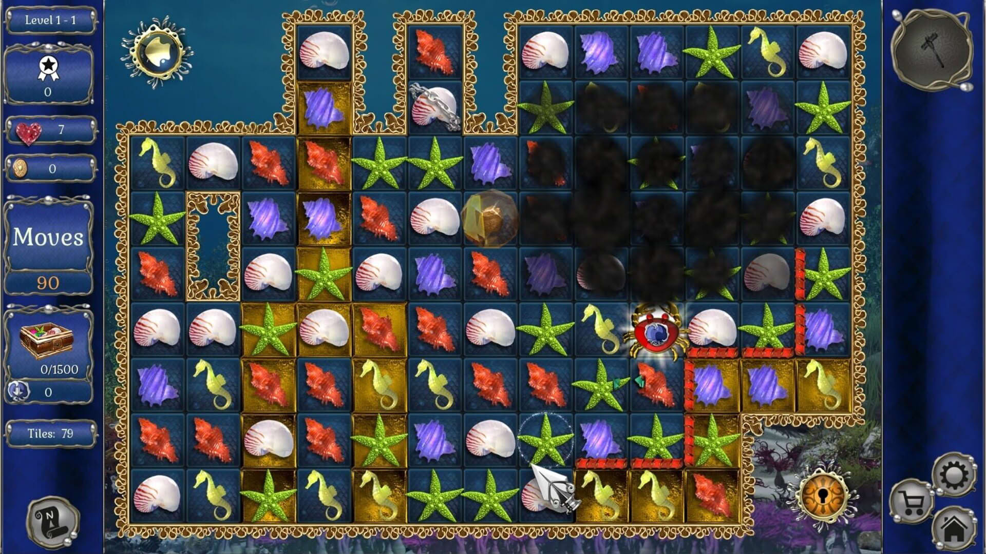 Screenshot for Jewel Match Aquascapes: Collector's Edition