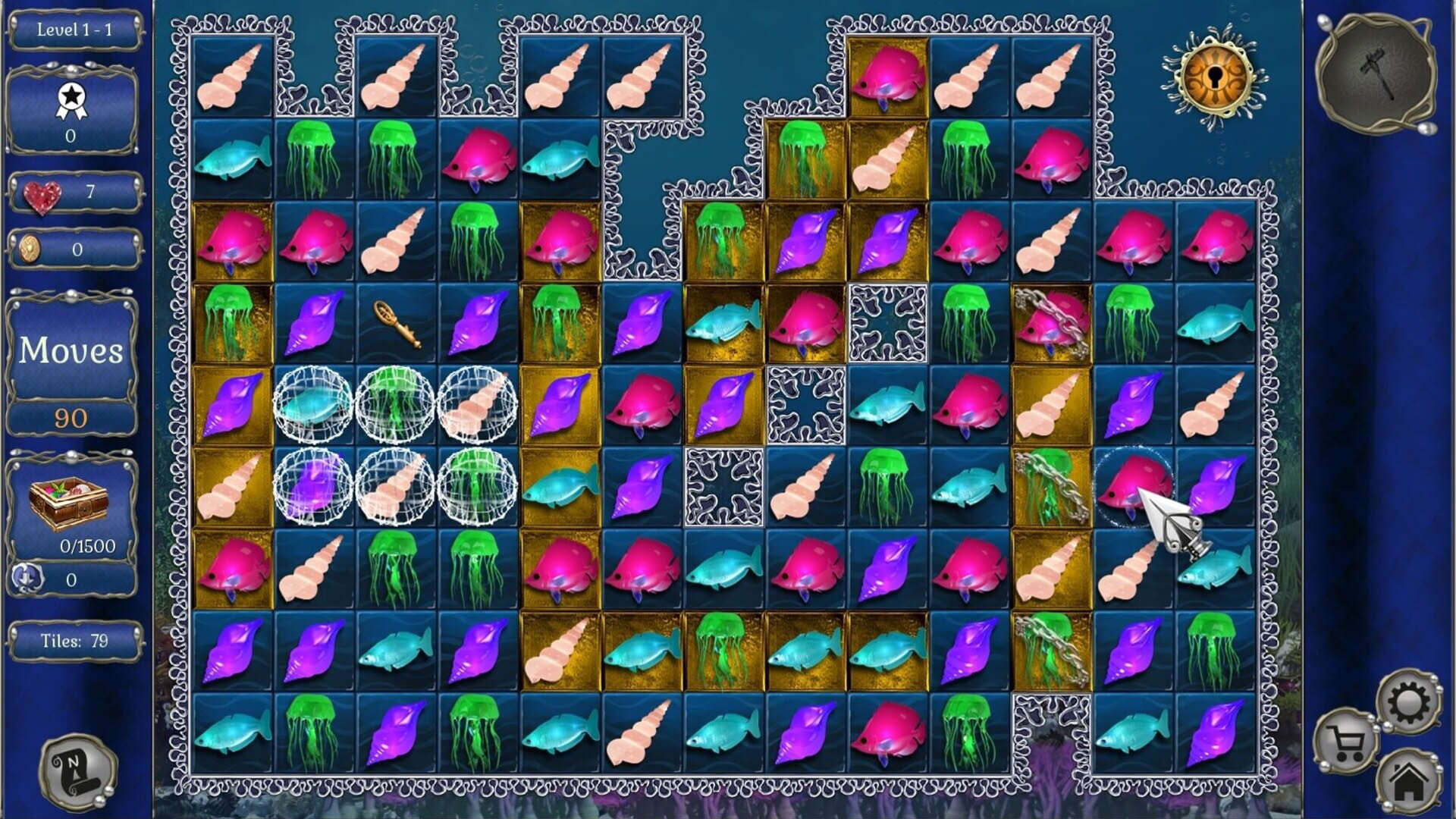 Screenshot for Jewel Match Aquascapes: Collector's Edition