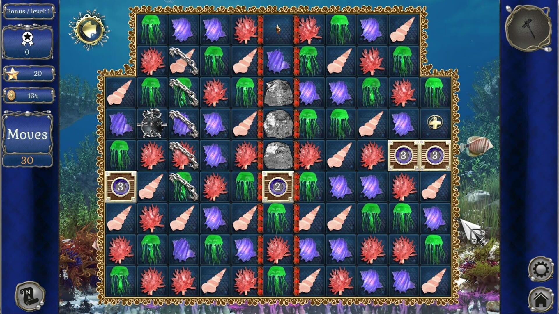 Screenshot for Jewel Match Aquascapes: Collector's Edition