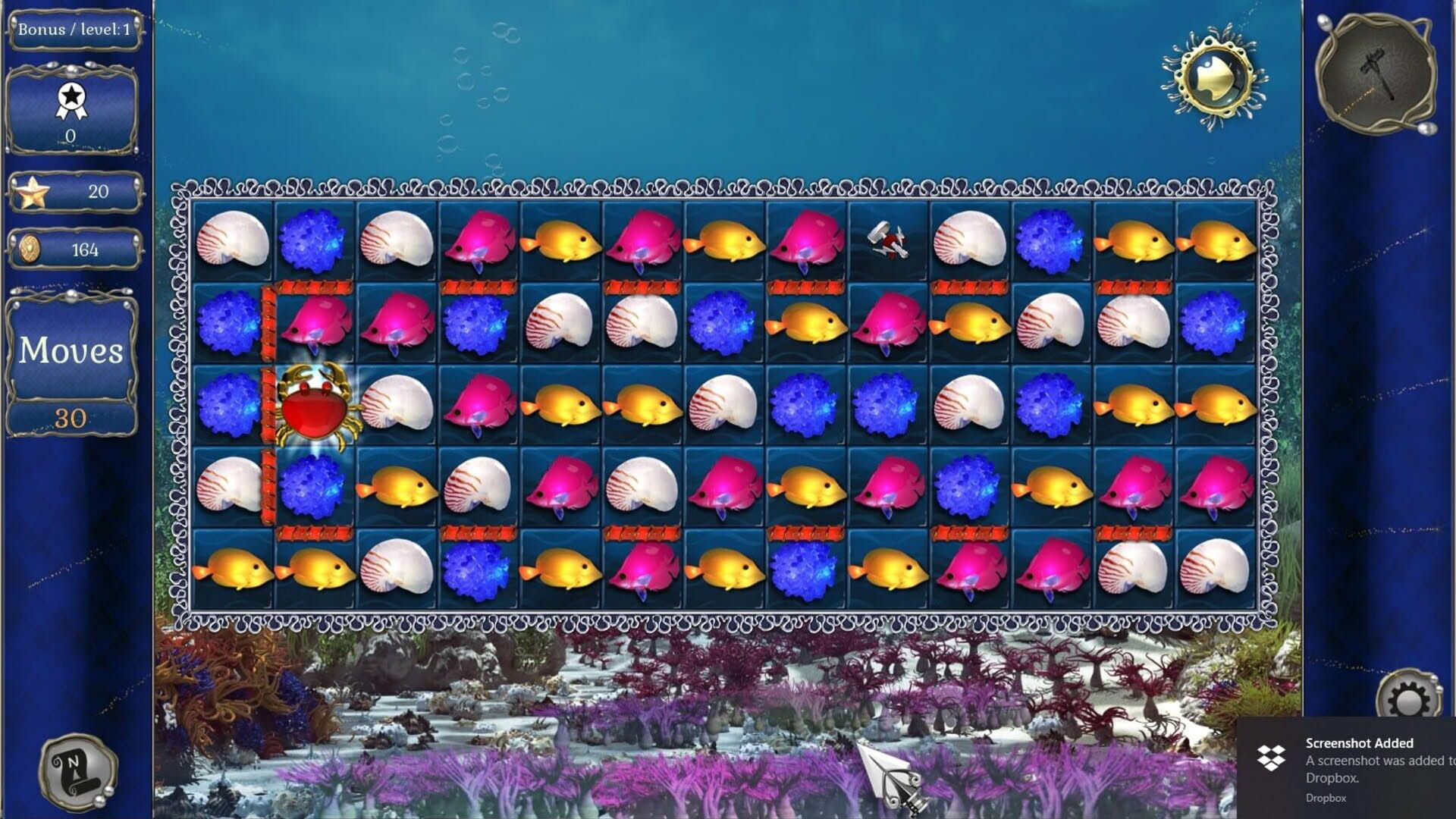 Screenshot for Jewel Match Aquascapes: Collector's Edition