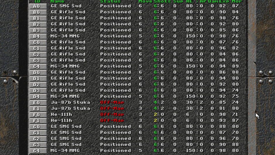 Screenshot for Steel Panthers