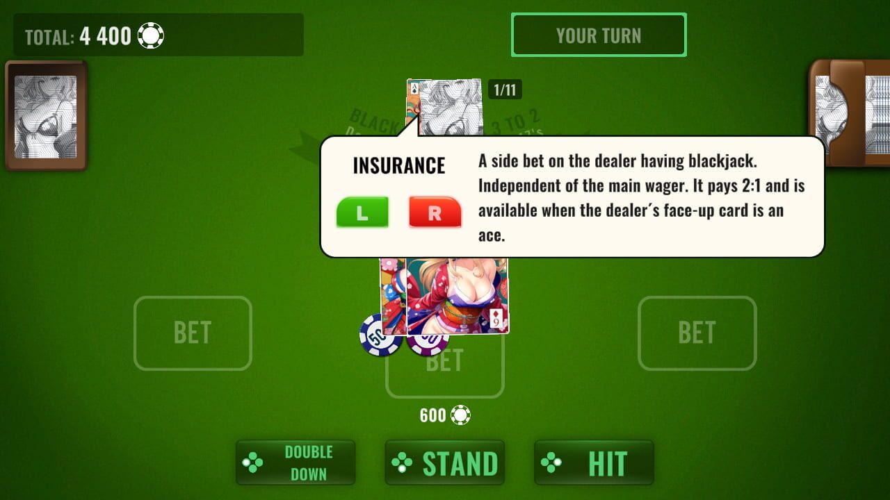Screenshot for BlackJack Waifu Tour