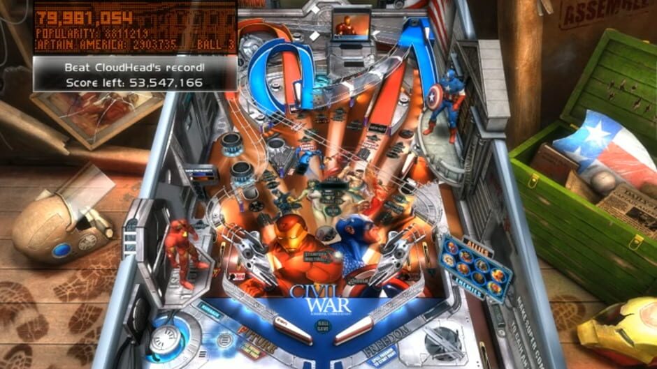 Screenshot for Pinball FX2: Marvel Civil War