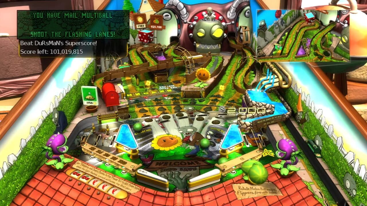 Screenshot for Pinball FX2: Plants vs. Zombies