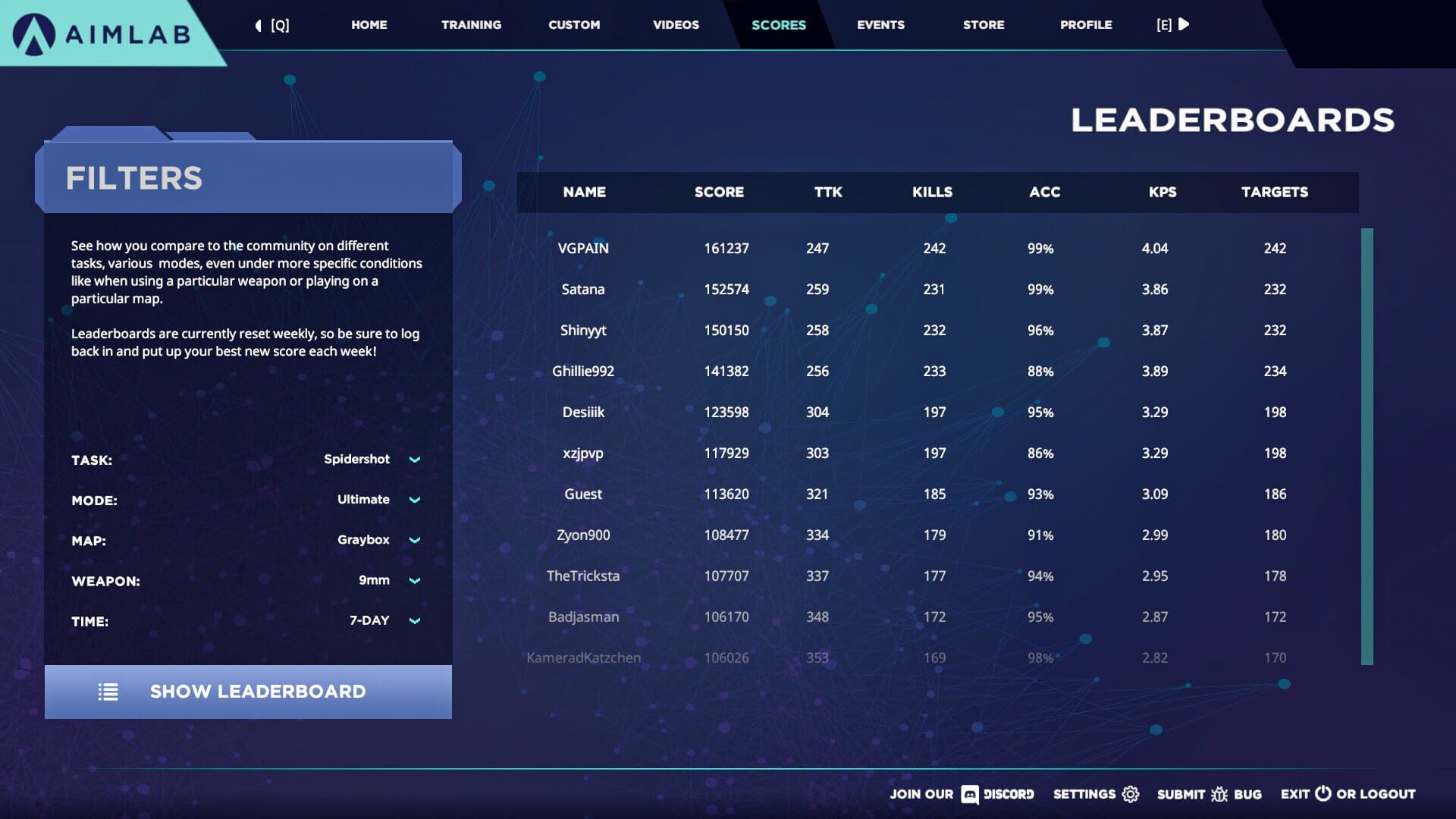 Screenshot for Aimlabs