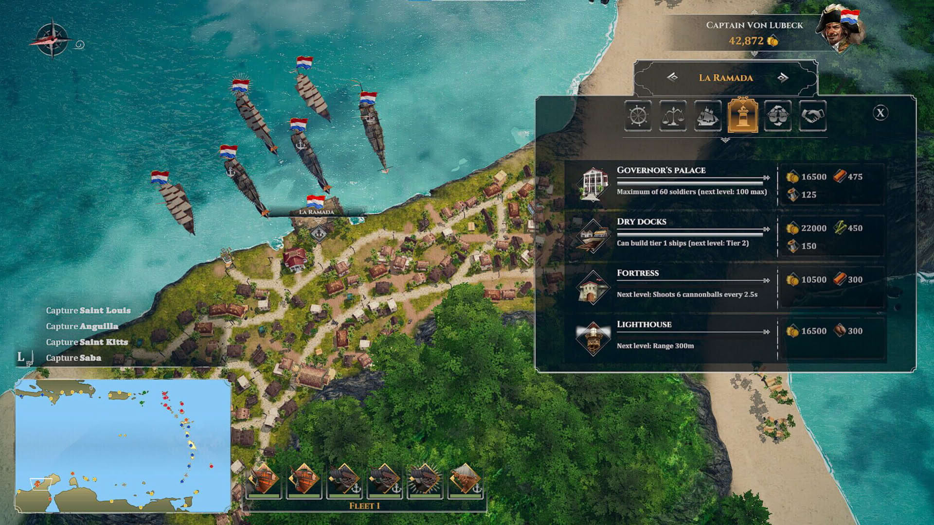Screenshot for Corsairs: Battle of the Caribbean